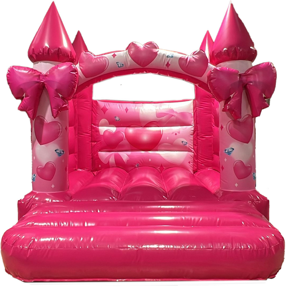 3d Hearts and Bows Bouncy Castle