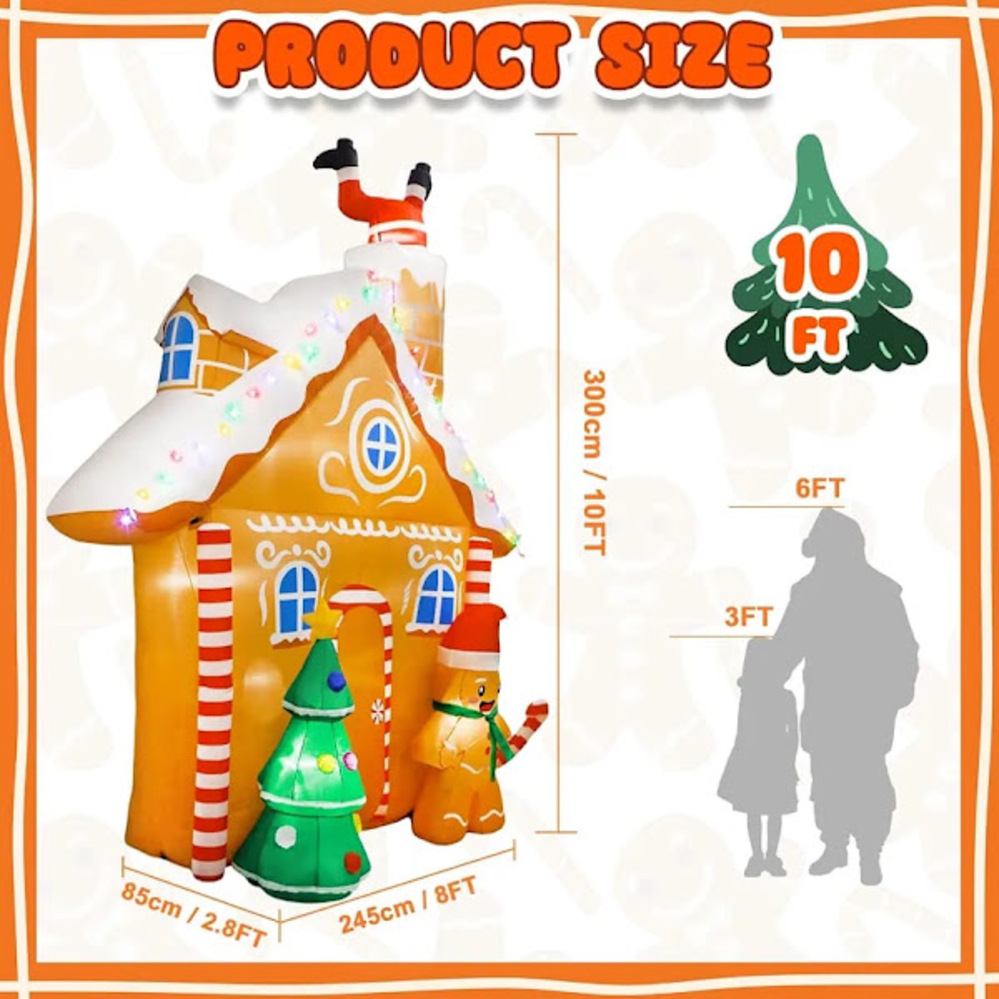 10ft High Gingerbread House