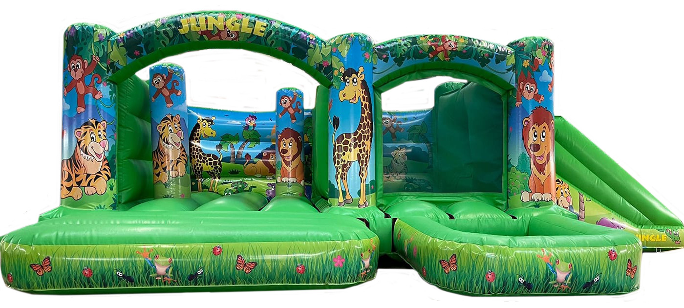 Jungle Bouncy Castle Slide